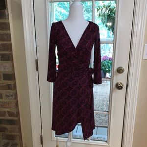 Hot 3/4 sleeve wrap dress